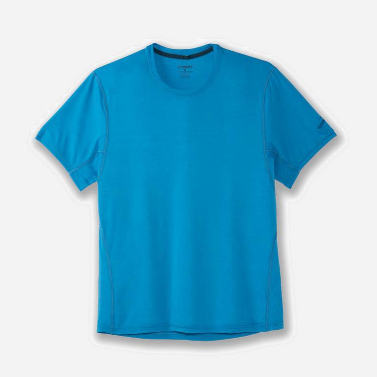 Brooks Distance Hombre Camisetas Manga Corta - Azules (6948BEUJT)